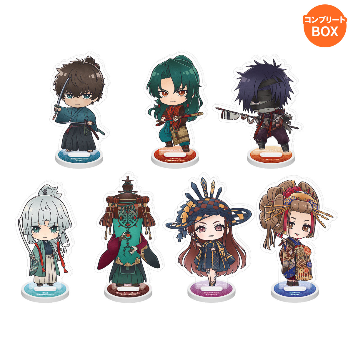 Fate/Samurai Remnant トレーディングミニキャラアクリルスタンド マスター【全7種】 コンプリートBOX