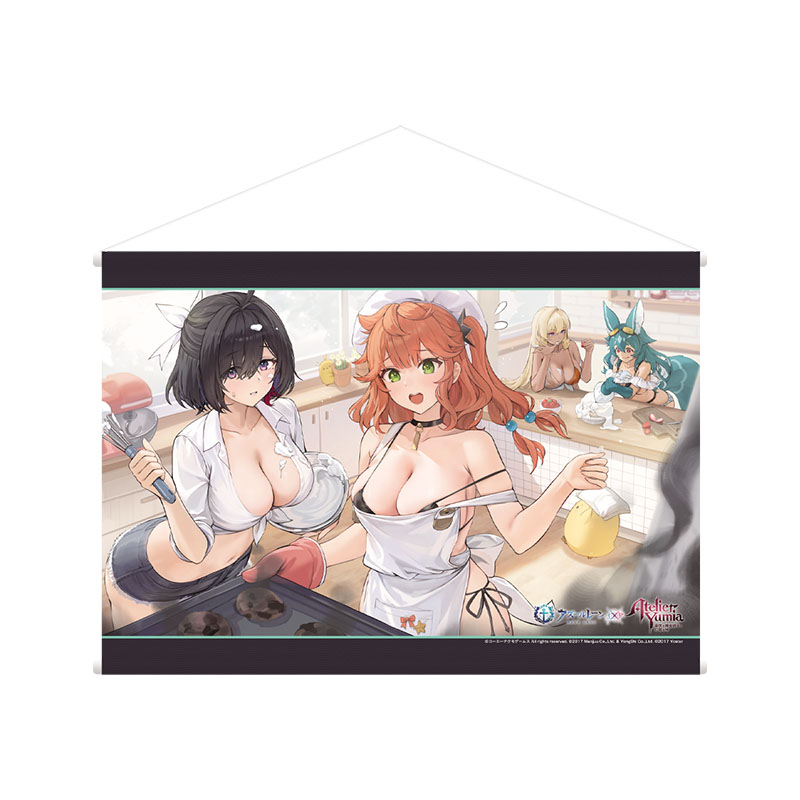 アズールレーン×ユミアのアトリエ 錬金術士と天空邂逅の塔 B2ダブルスエードタペストリー ローディングイラスト