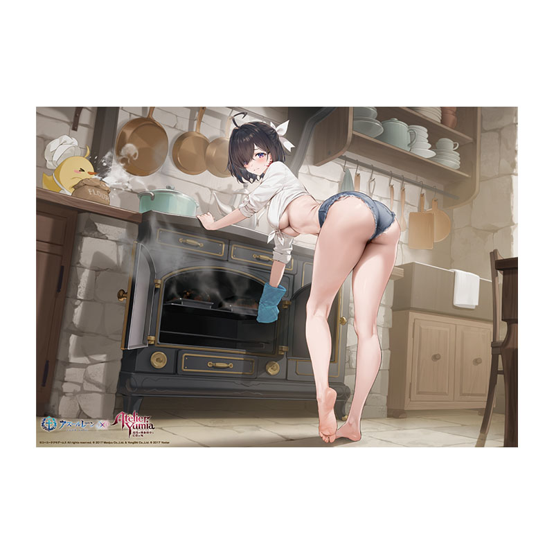 アズールレーン×ユミアのアトリエ 錬金術士と天空邂逅の塔 クリアポスター 着せ替えイラスト ユミア