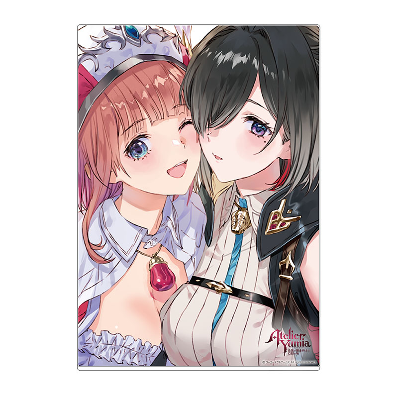 ユミアのアトリエ B5アクリルプレート 発売お祝いイラスト ロロナ＆ユミア